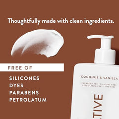 Native Body Lotion coconut-vanilla aroma highlighted for soothing skin.