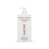 Native Body Lotion pump bottle delivers easy, mess-free hydration.