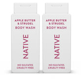 Native Body Wash bottle featuring apple butter and strudel scent for gentle cleanse and hydration
