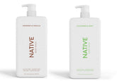 Native Body Wash coconut-vanilla pump bottle with creamy lather for a gentle everyday cleanse