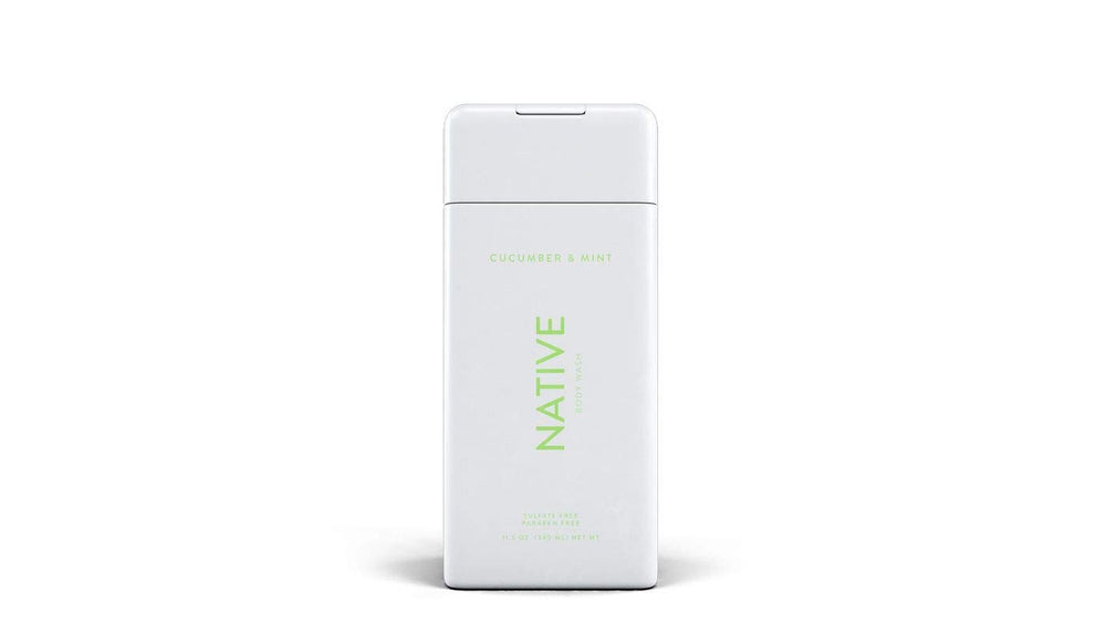 Native Body Wash Cucumber & Mint bottle—invigorating daily cleanse for refreshed skin.