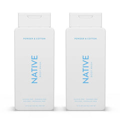 Native body wash powder-cotton 18oz 2pk bottle pour for smooth hydrated skin