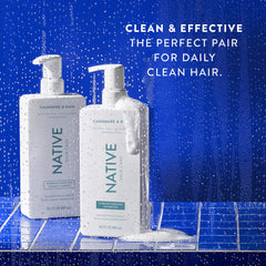 Native Cashmere & Rain conditioner application on mid-length hair supports smooth detangling.