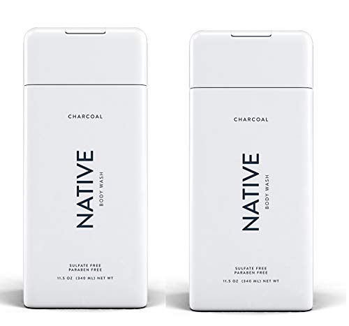 Native Charcoal Body Wash bottle with rich lather for a refreshing cleanse.