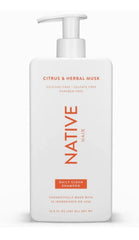 Native Citrus Herbal Musk conditioner side bottle highlighting gentle moisturizing