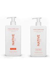 Native Citrus Herbal Musk shampoo bottle front view with sulfate-free formula for daily cleanse