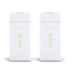 Native cucumber and mint body wash bottles pack front, great for daily refreshing shower.