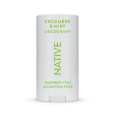 Native deodorant cucumber-mint application shows cooling sensation and fresh scent