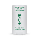 Native Deodorant eucalyptus mint bottle shows all-day freshness