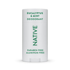 Native Deodorant eucalyptus mint bottle shows all-day freshness