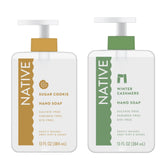 Native Holiday Hand Soap Sugar Cookie bottle with festive scent for gentle cleansing