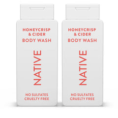 Native Honey Crisp & Cider body wash bottle for refreshing, hydrating cleanse.