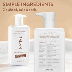 Native Moisturizing Face Wash closeup-foam demonstrates gentle, non-drying cleansing for sensitive skin