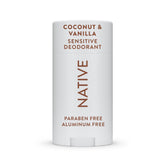 Native Sensitive Deodorant packaging highlights 72-hour odor protection.
