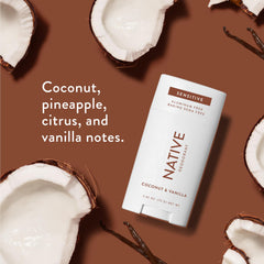 Native Sensitive Deodorant aluminum-free label emphasizes clean formula.