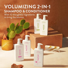 Native Vanilla & Cactus Flower shampoo lather highlights gentle cleansing and fragrance