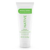 Native Whole Body Deodorant Cream cucumber mint tub close-up showing refreshing scent