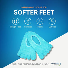 NatraCure gel inside bootie view shows gradual botanical oil release for at-home spa care.