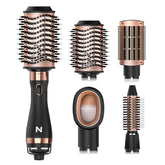 Natrial hair dryer brush in action for fast one-step drying and styling