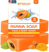 Natrulo Papaya Soap Bar Pack 2 — brightening cleanse for skin.