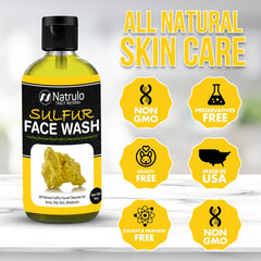 Lemongrass aroma detail in Natrulo sulfur wash for a fresh-toned feel
