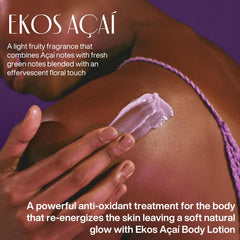 Natura acai body lotion packaging mockup, highlighting clean Brazilian formula.