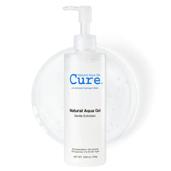 Natural Aqua Gel Cure by Toyo packaging front shows bold branding for gentle exfoliation.