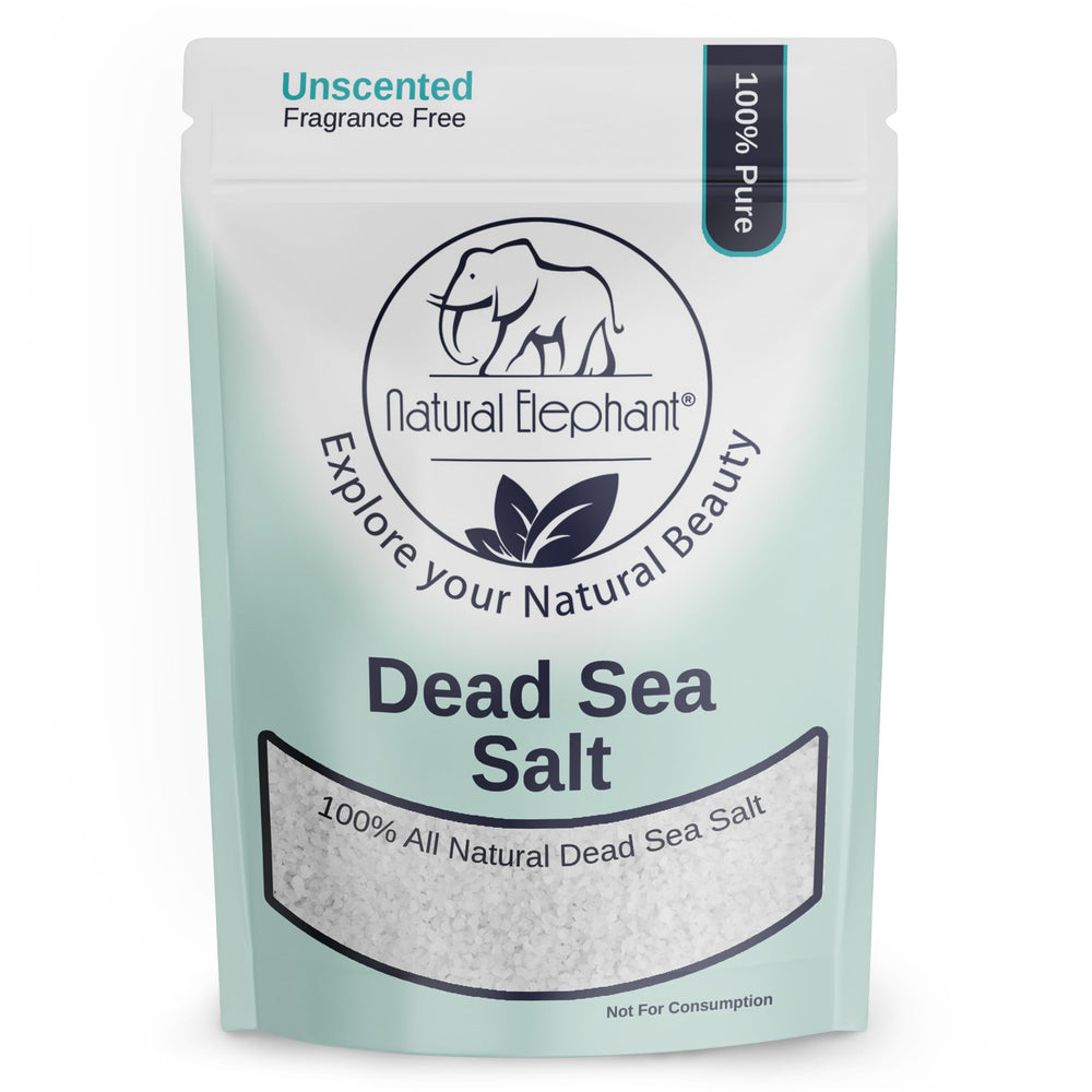 Natural Elephant Dead Sea Bath Salt 2lb pack for mineral-rich skincare and soothing baths.