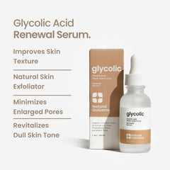 Natural Outcome renewal-serum spread-on-skin indicating a radiant, even-toned look potential