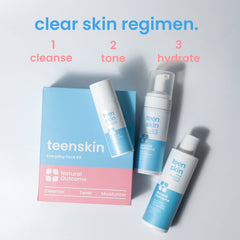 Natural Outcome Teen Face Wash Foam pump bottle for oil control and gentle cleansing.