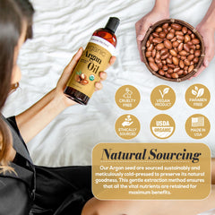 Natural Riches Argan Oil face and body application for deep hydration.