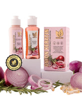Natural Sant Onion Keratin DuoBox bottle for smooth, frizz-controlled styling.