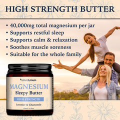 NaturallyMum Magnesium Butter lavender-chamomile packshot with calming scent