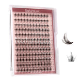 NaturaLux NL06 10mm lash clusters for subtle anime-inspired definition.