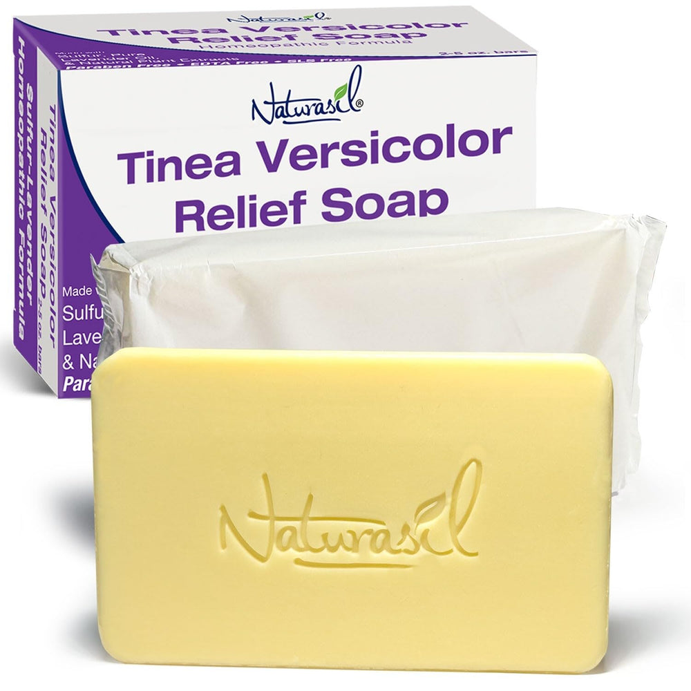 Naturasil tinea versicolor bars collection offers natural antifungal soap for everyday skin relief.