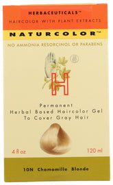 Naturcolor haircolor bottle Chamomile Blonde delivers a natural-looking shade.