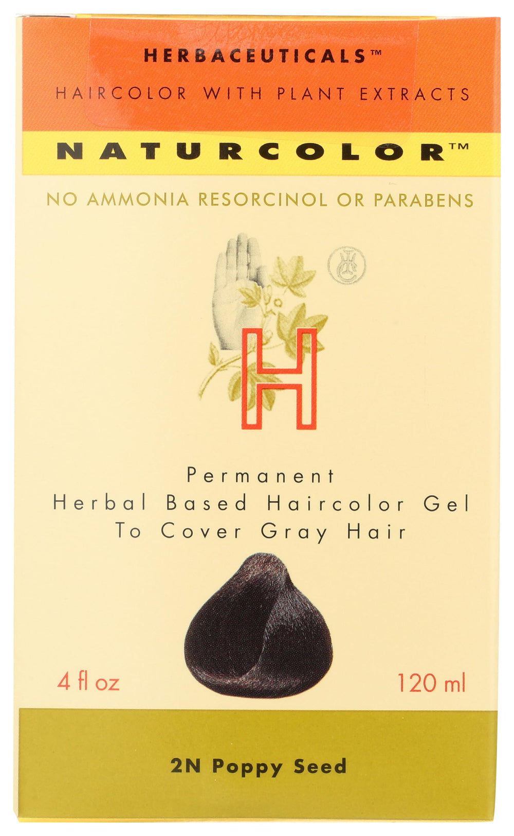 naturcolor Poppy Seed Hair Dye bottle shows plant-based color for lasting vibrancy