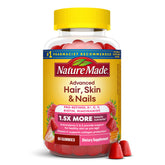 Nature Made front packaging showing bottle and product name, clarifies contents and benefits