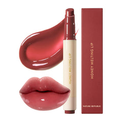Nature Republic Honey Melting Lip 05 Plum swatches show rich color with hydration