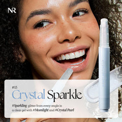 Nature Republic Honey Melting Lip Glitter texture close-up highlights creamy gloss for smooth lips.