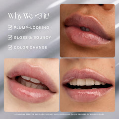 Nature Republic Honey Melting Lip Plumping 12 Gray glossy finish on lips, enhances shine and hydration