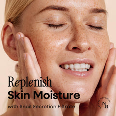Sustainably sourced snail mucin in Nature Republic Emulsion with cruelty-free approach.