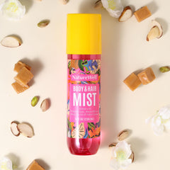 Nature Well Cheeky Hair & Body Mist spray action for quick refresh.