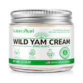 NATURE ZIRAN Wild Yam Cream packaging closeup for easy daily use, compact size.