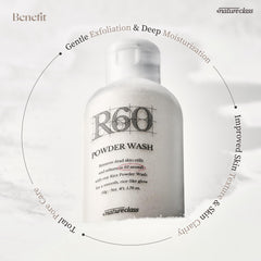 Natureclass R60 Dual powder foaming system demonstrating deep cleanse with cushiony feel