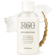 Natureclass R60 Face Wash Powder foam close-up showing cushiony lather for gentle cleansing