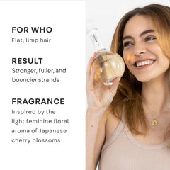 NatureLab.TOKYO Perfect Volume Shampoo lather shot for gentle root-to-tip cleansing.