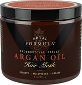 Nature's Potent Argan Oil Hair Mask jar closeup with creamy conditioning for shine.