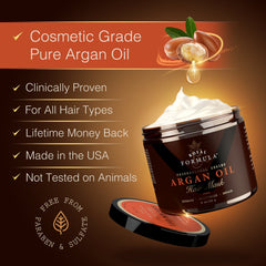 Nature's Potent Argan Oil Hair Mask texture swatch reveals silky-soft detangling results.