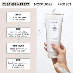 Naturium KP Body Scrub exfoliating pumice beads in motion for smoother skin